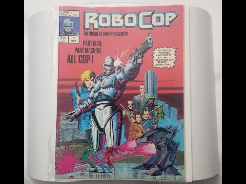 1987 MARVEL RoboCop 1 Copper Age Comic Book Magazine Part Man, Part Machine, All Cop! (Peek Inside)