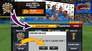 How to unlock World T20 Cup in WCC2...