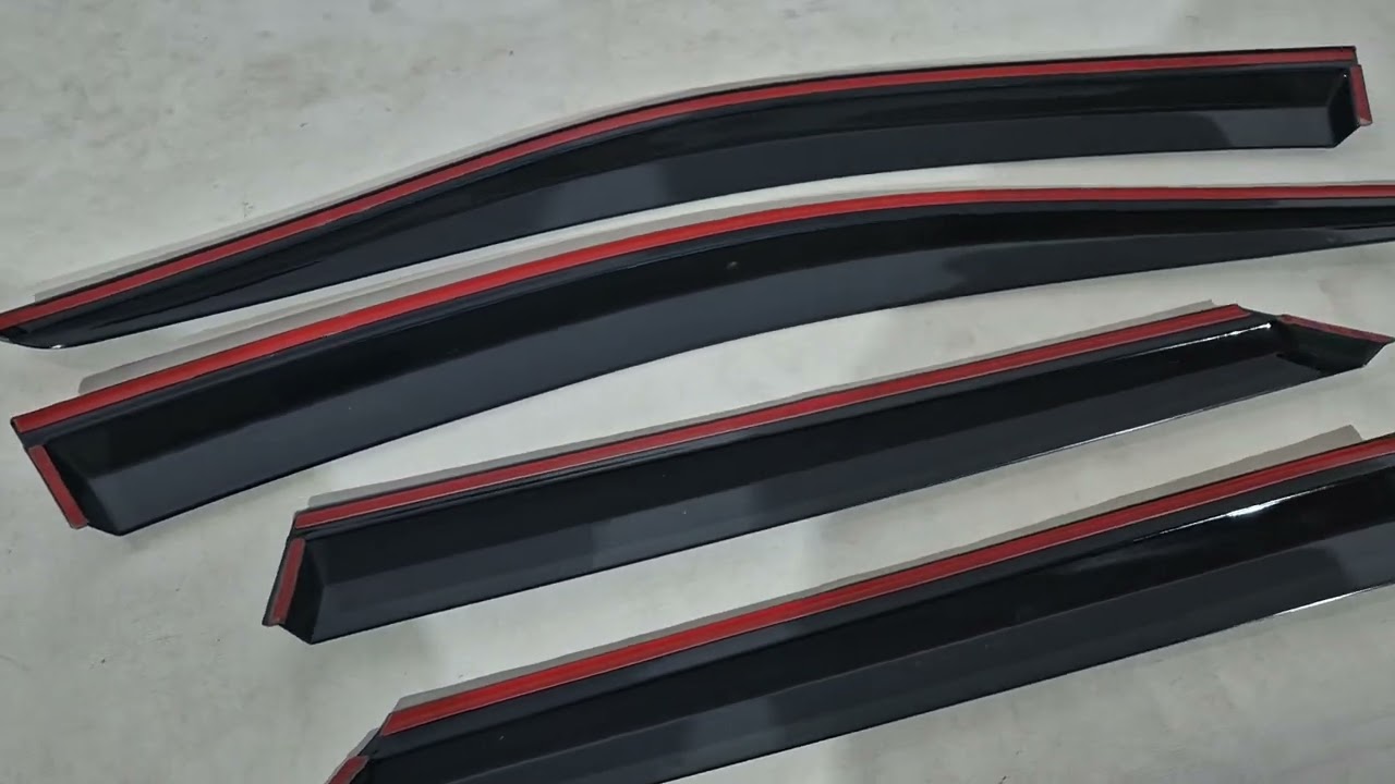 Ветровики с хромированным молдингом Niken Luxury (4 шт) Video 1