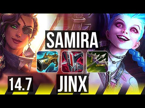 SAMIRA & Senna vs JINX & Soraka (ADC) | Quadra, 25/2/9, Legendary, 900+ games | EUW Master | 14.7