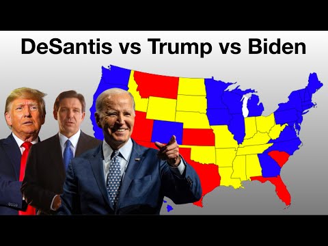 DeSantis VS Trump VS Biden | 2024 3-Way Presidential Election Scenario