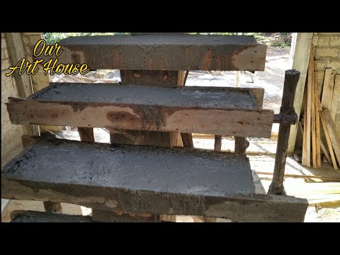 How to Build Modern staircase / Concrete staircase / Our Art House  #construction