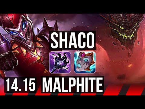 SHACO vs MALPHITE (TOP) | Rank 4 Shaco, 900+ games | BR Grandmaster | 14.15