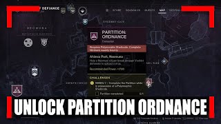 How to Unlock Partition Ordnance and Nimbus