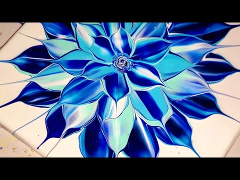 AMAZING 3D Effect Flower Using Pre-mixed Pouring Paints #acrylicpouring  #art #painting