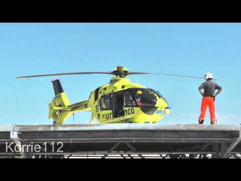 12-07-2014, Landing & Take off Lifeliner 4 PH MMT op het helidek van het Medisch Centrum Leeuwarden