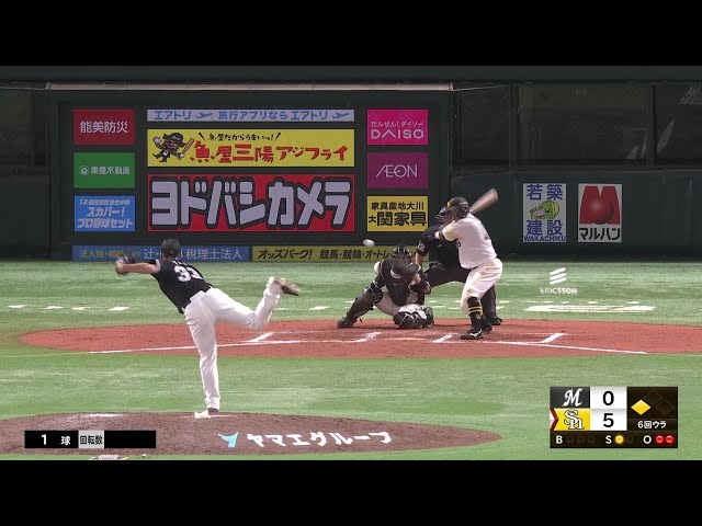 【6回裏】マリーンズ・八木彬 ピンチの場面で登板し、相手の勢いを止める好リリーフを見せる!! 2025年5月3日 福岡ソフトバンクホークス 対 千葉ロッテマリーンズ