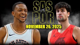 11월27일 샌안토니오 포틀랜드 NBA 하이라이트