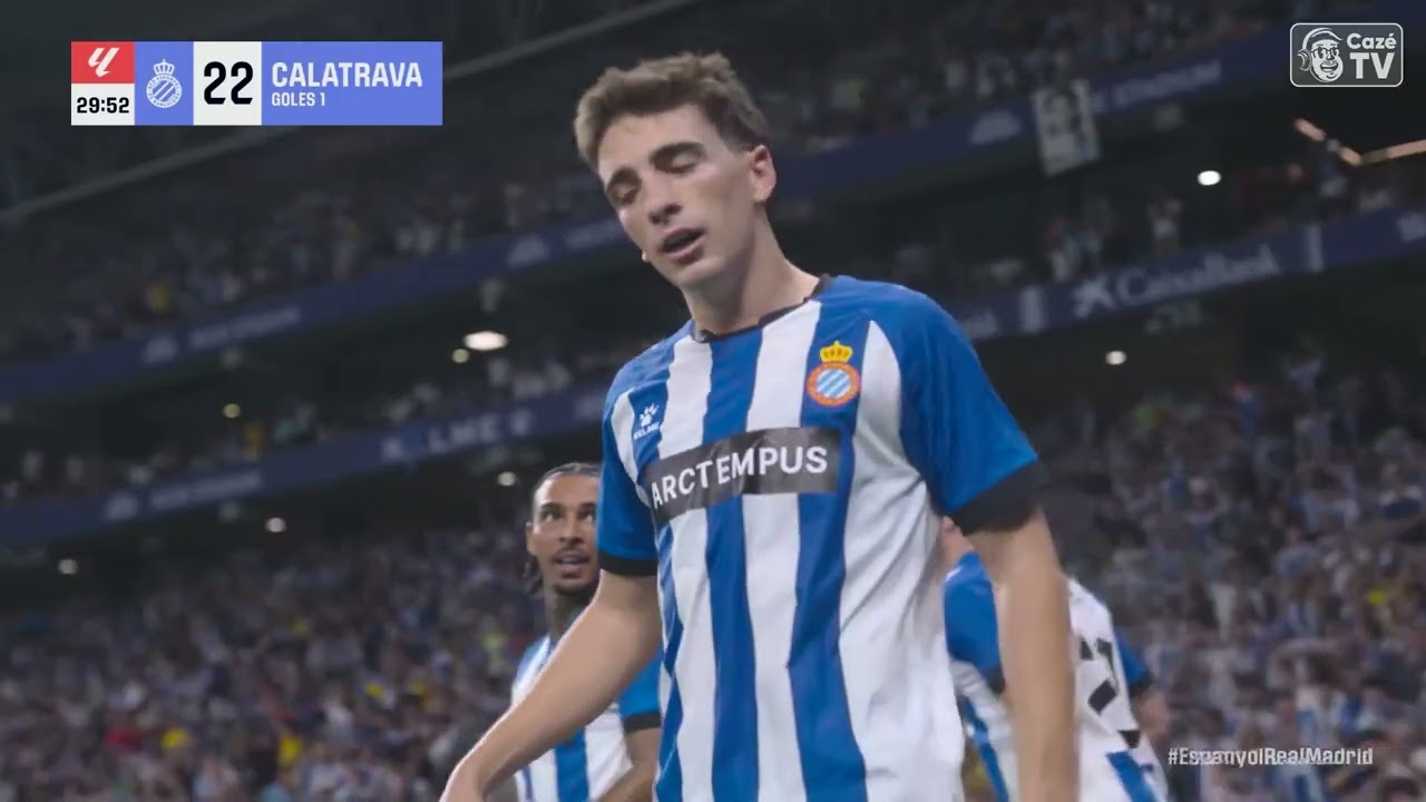 GOL DO ESPANYOL! CALATRAVA MARCA O PRIMEIRO CONTRA O REAL MADRID NA LA LIGA