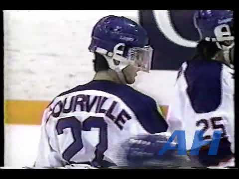 OHL Mar. 24, 1993 Larry Courville,NMK v Jamie Rivers,SUD (hit) Newmarket Royals Sudbury Wolves