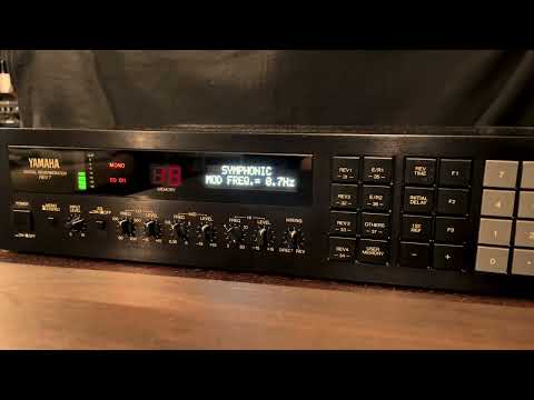 Yamaha REV 7 Digital Reverberator With Remote 1980s - Black image 8