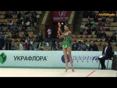 KAULDASHEVA Aidana (KAZ) Clubs - 2008 World Cup Kiev Rhythmic Gymnastics (Кубок Дерюгиной)
