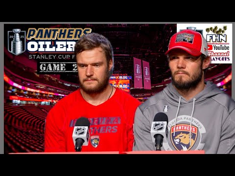 Sasha Barkov/Dmitry Kulikov: Florida Panthers Morning Skate - Game 2 Stanley Cup Final