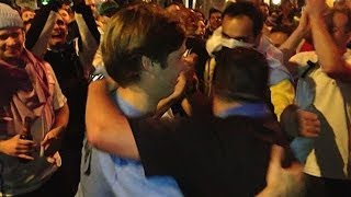 Torcedores ingleses e uruguaios fazem 'aquecimento' para jogo em SP