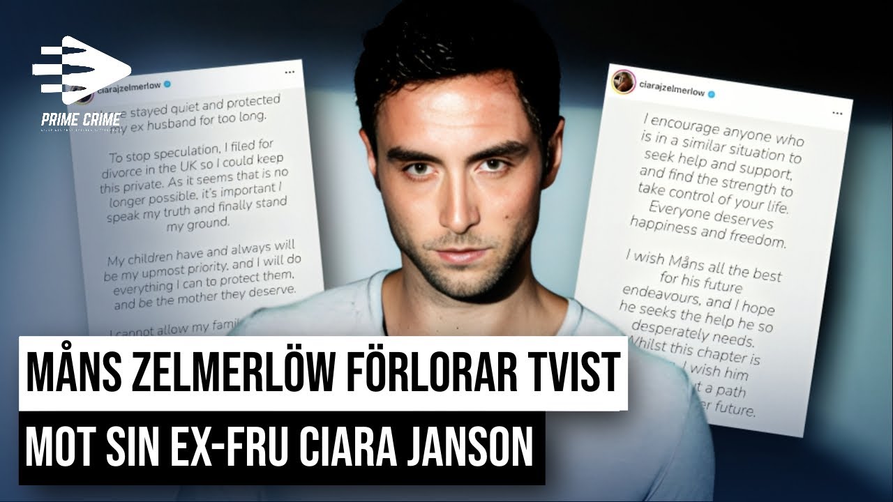 MÅNS ZELMERLÖW FÖRLORAR TVIST MOT SIN EX-FRU CIARA JANSON