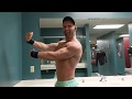 Arm day in the gym 💪 post workout flexing/posing men's physique bodybuilding