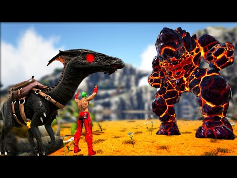 Impossible to Tame the Giganotosaurus Tek God, + I Tame a Very Powerful Golem Ark Survival Evolved