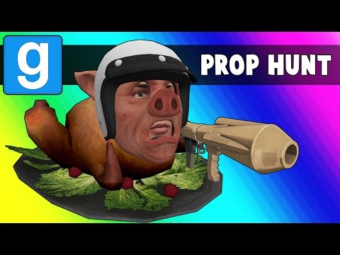 Gmod Prop Hunt Funny Moments - MC Wildcat! (Garry's Mod)