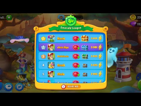 Fishdom Win Strikes Level 1325 - Hard Level 1336, Top Global 2nd Rank in Emerald League