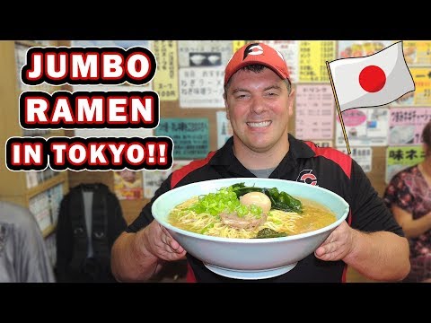 Jumbo Tonkotsu Ramen Challenge in Tokyo, Japan!! Video