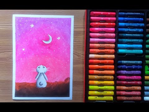 How to draw a Rabbit fromOil Pastels