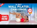 14 Day WALL PILATES CHALLENGE - Get Stronger Abs in 2024!