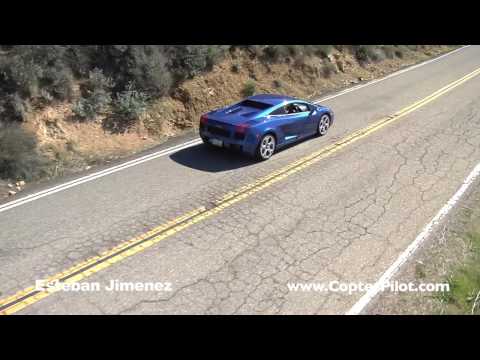 Helicopter Chases Two Lambos Through LA