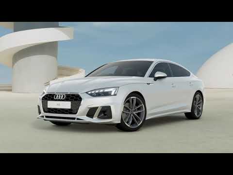 Brand New Audi A5 Sportback 35 TDI S Line S Tronic in Glacier White Metallic at Stafford Audi