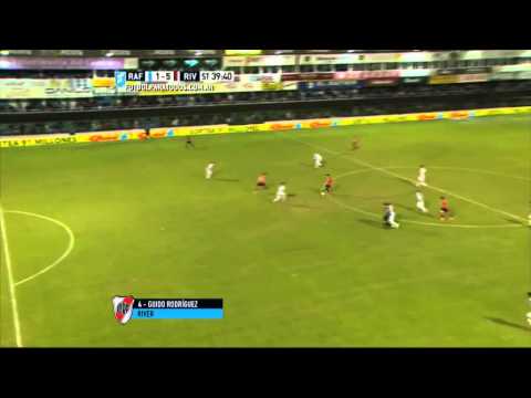 Gol de Guido Rodríguez. Atl. Rafaela 1 - River 5. Fecha 17. Primera División 2015. FPT.