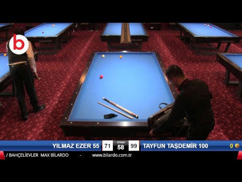 YILMAZ EZER 55 & TAYFUN TAŞDEMİR 100 Bilardo Maçı - 19. BİLARDOMAX LİGİ FİNALLERİ-1. Tur