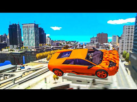 GTA 4 Crash Testing Real Car Mods / Real Life Graphics