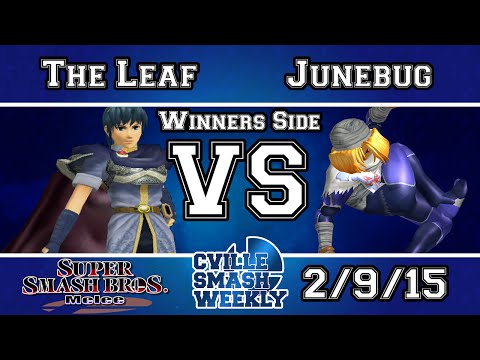 Cville Smash - The Leaf (Marth) Vs. VGz | Junebug (Sheik,Ganon) SSBM Winners Bracket - Melee