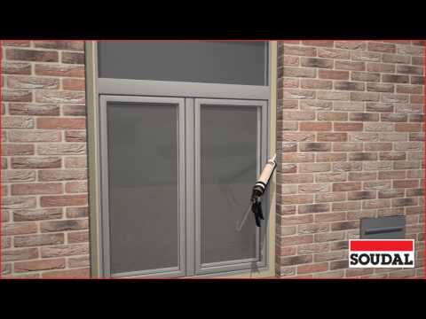 Joint de raccordement entre la menuiserie et la maçonnerie avec Soudal Mastic Silicone Construction