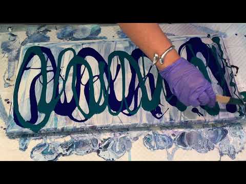 Amazing 3D effects in this gorgeous swiped acrylic pour