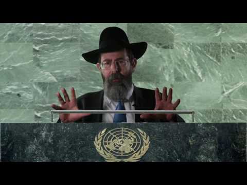 Rabbi Gershon Overlander "Speaks At The U.N." On The "Two-State Solution"
