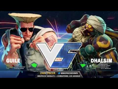 Di3mini0n (Guile) Vs Commander Jesse (Dhalsim) -- SFV Grand Finals, Dropkick Tuesdays