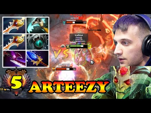 ARTEEZY MEDUSA LOSING A DIVINE AND BOUGHT ANOTHER ONE CRAZY MATCH VS TA DOUBLE DIVINE | DOTA2ORBS
