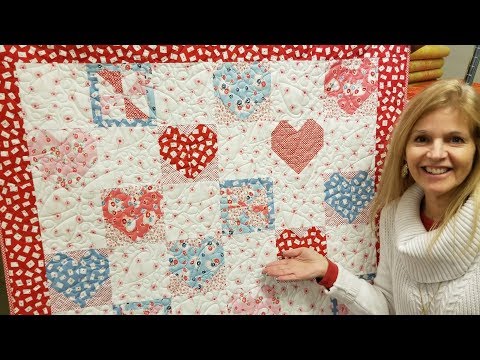 Donna's SWEET "Hearts and Pinwheels" FREE PATTERN Quilt tutorial!