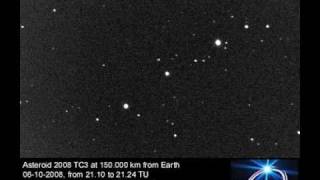 preview picture of video 'Passaggio dell'asteroide 2008 TC3'