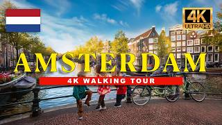 🇳🇱 4K Amsterdam Walking Tour - Walk the Streets Amsterdam Day & Night | 4K HDR / 60fps