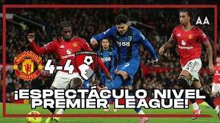 Al Manchester Utd le remontaron 3 veces y empató 4-4