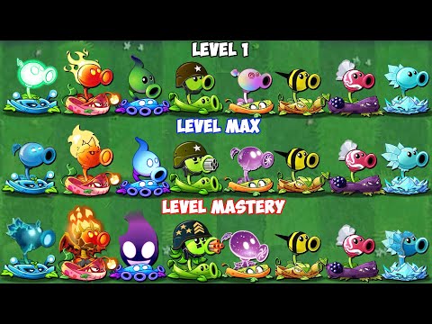All Plants & PEA & VINE Level 1 vs Max Level vs M200 - Who Will Win? - Pvz 2 Plant vs Plant