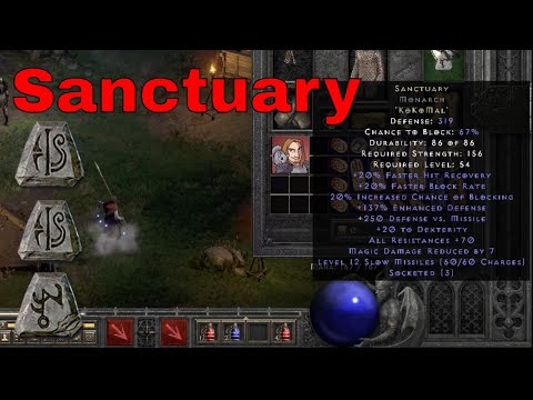 Diablo II Resurrected Rune Word - Sanctuary (Ko Ko Mal)