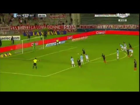Gol de Gastón Fernández de penal. Racing 2 - 2 Estudiantes - Amistoso de verano 2016