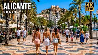 Alicante, Spain 🇪🇸 | A Beautiful Morning in the Sunny Old Town & Beach | 4K HDR 