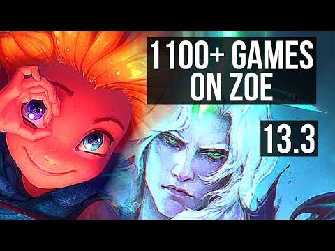 ZOE vs VIEGO (MID) | 1100+ games, 12/4/9, Dominating | KR Master | 13.3