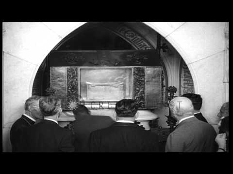 Dr. Nicholas Murray Butler visits the site of monster at Columbus memorial lighth...HD Stock Footage