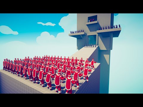 100x Santa Claus Attacking a Tower ► TABS UNIT CREATOR - Totally Accurate Battle Simulator