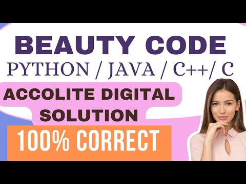 BEAUTY CODE | ACCOLITE CODING SOLUTIONS | PYTHON C++ JAVA C | BEAUTIFUL PATH ACCOLITE CODE | GRAPH