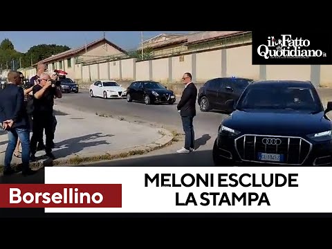 Borsellino, Meloni alla commemorazione: giornalisti e fotografi tenuti fuori nonostante l’invito